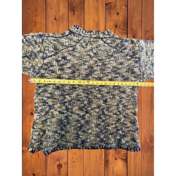 Schott Bros. Men's Size L Hand Crafted Green Wool Blend Ribbed Pullover Sweater - Picture 3 of 7